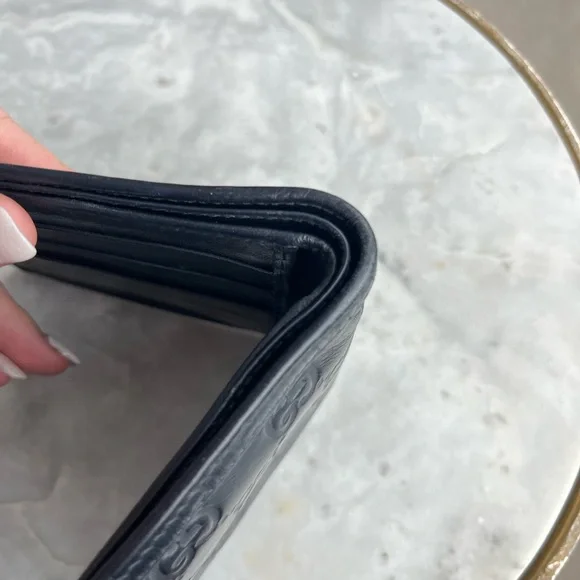 GUCCI Guccissima Supreme Navy & Red Leather Flap Wallet 237359-486430 - Picture 6 of 16